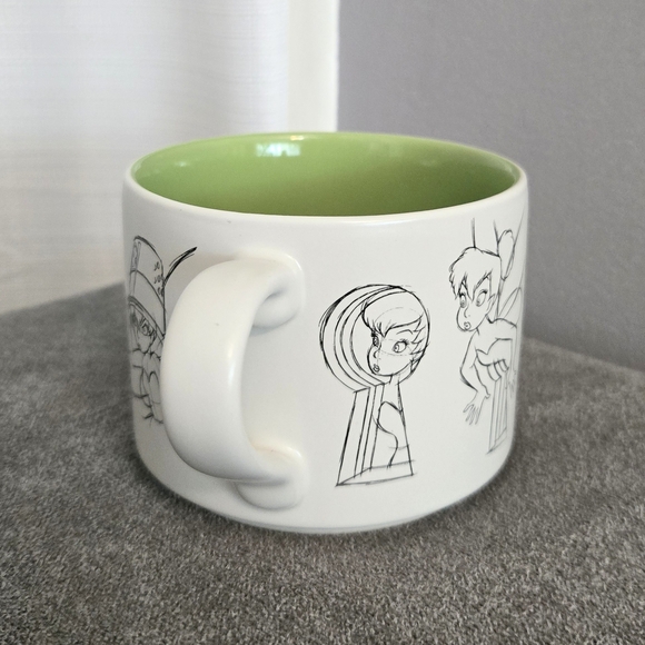 Disney Tinker Bell Coffee Cup Stackable Animation Sketch Mug Peter Pan Fairy - Picture 3 of 8